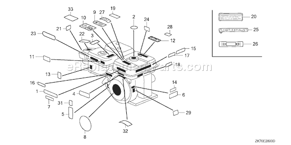 Honda GX120K1 (Type WKT2/A)(VIN# GC01-4300001-9099999) Small Engine Page M Diagram