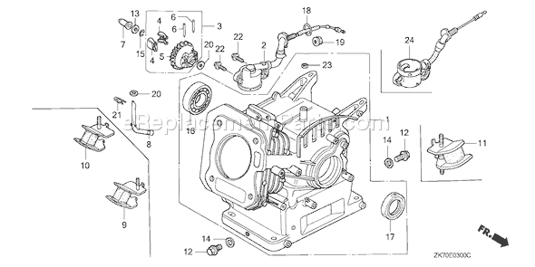 Honda GX120K1 (Type WKT2/A)(VIN# GC01-4300001-9099999) Small Engine Page G Diagram