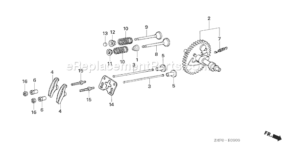Honda GX120U1 (Type SE)(VIN# GCAHK-1000001) Small Engine Page B Diagram