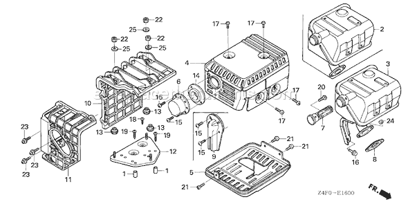 Honda GX120U1 (Type SWX4)(VIN# GCAHK-1000001) Small Engine Page N Diagram