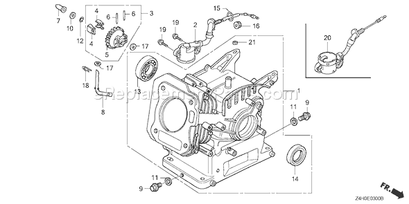 Honda GX120UT1 (Type VEX)(VIN# GCAGT-1000001) Small Engine Page G Diagram