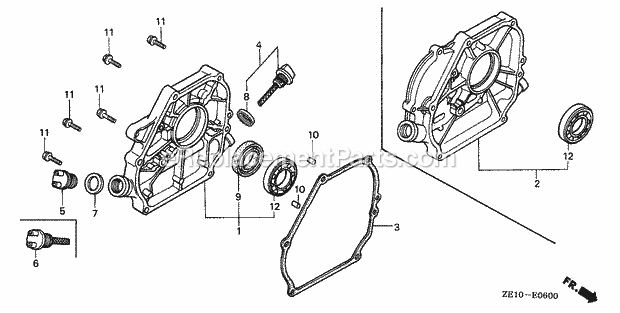 Honda GX140 (Type VA)(VIN# GX140-1000001-3263982) Small Engine Page C Diagram