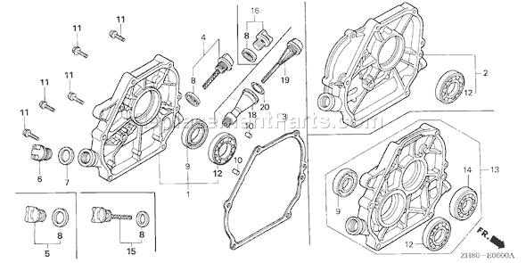 Honda GX160K1 (Type EMA2)(VIN# GC02-2000001-8669999) Small Engine Page E Diagram