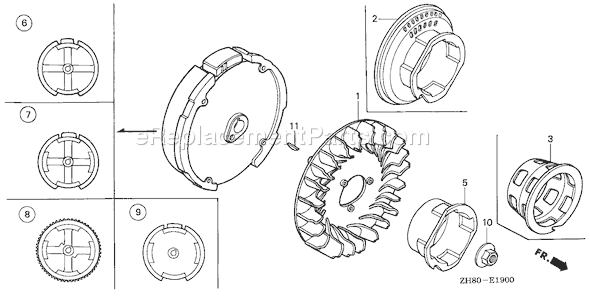 Honda GX160K1 (Type QXE2)(VIN# GC02-8670001-9099999) Small Engine Page K Diagram