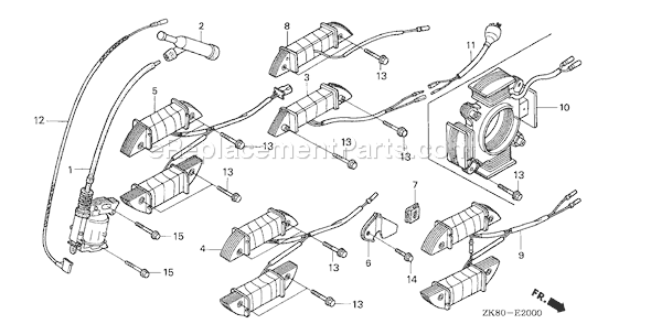 Honda GX160K1 (Type RD/A)(VIN# GC02-8670001-9099999) Small Engine Page L Diagram