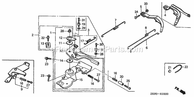 Honda GX160K1 (Type RD/A)(VIN# GC02-8670001-9099999) Small Engine Page P Diagram