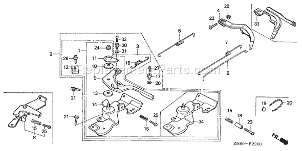 Honda GX160K1 (Type RFR2)(VIN# GC02-2000001-8669999) Small Engine Page D Diagram