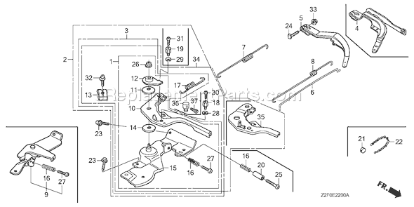 Honda GX160K1 (Type RHA2/A)(VIN# GCAAK-1000001-9999999) Small Engine Page E Diagram