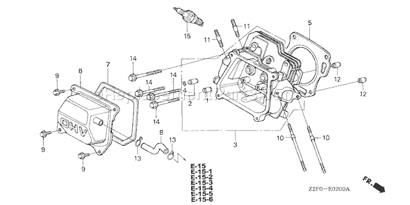 Honda GX160K1 (Type S1/A)(VIN# GCAAK-1000001-9099999) Small Engine Page P Diagram
