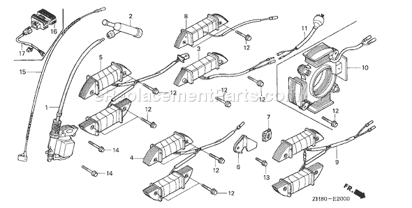Honda GX160K1 (Type VED2)(VIN# GC02-2000001-8669999) Small Engine Page N Diagram