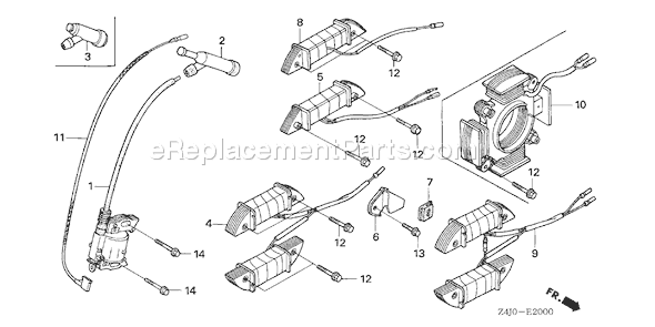 Honda GX160U1 (Type SDS)(VIN# GCACK-1000001) Small Engine Page L Diagram