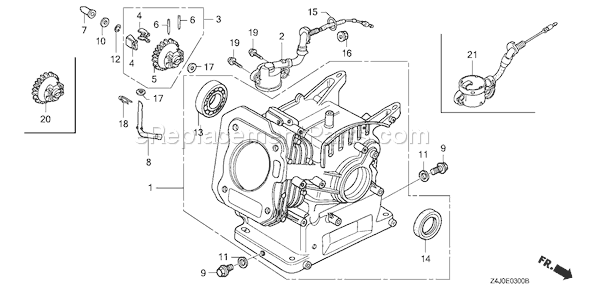 Honda GX160U1 (Type SMXE)(VIN# GCACK-1000001-9999999) Small Engine Page G Diagram