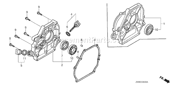 Honda GX160UT1 (Type HX2)(VIN# GCAFT-1000001) Small Engine Page E Diagram
