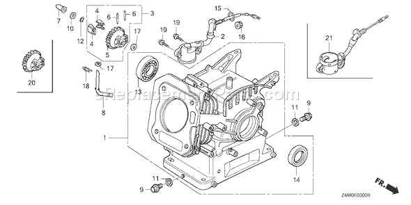 Honda GX160UT1 (Type HX2)(VIN# GCAFT-1000001) Small Engine Page G Diagram