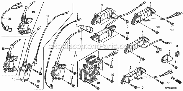 Honda GX200T (Type LX2)(VIN# GCACT-1000001-9999999) Small Engine Page N Diagram