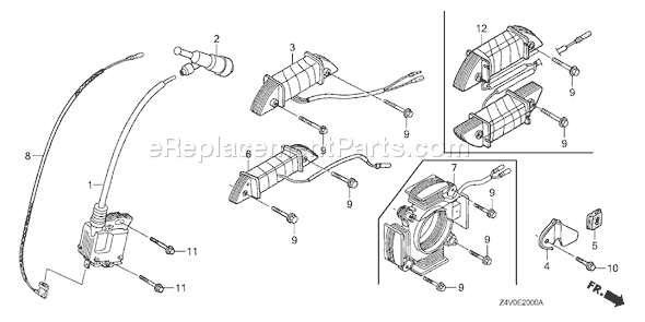 Honda GX200UT (Type HX2)(VIN# GCAHT-1000001) Small Engine Page L Diagram