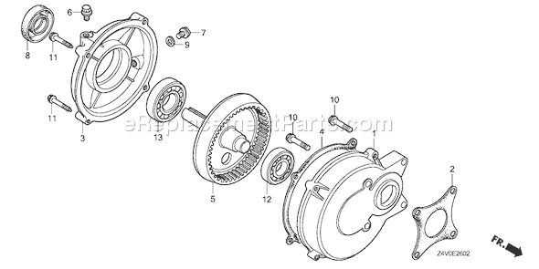 Honda GX200UT (Type HX2)(VIN# GCAHT-1000001) Small Engine Page R Diagram