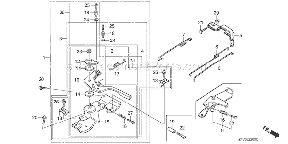 Honda GX200UT (Type HX2)(VIN# GCAHT-1000001) Small Engine Page D Diagram