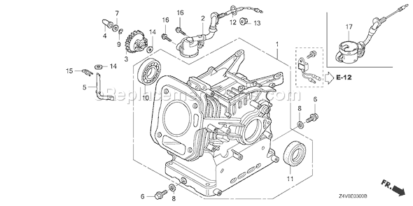 Honda GX200UT (Type HX2)(VIN# GCAHT-1000001) Small Engine Page G Diagram