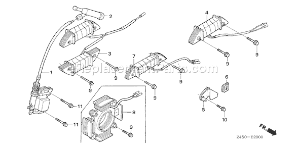 Honda GX200U (Type HX26)(VIN# GCAJK-1000001) Small Engine Page L Diagram