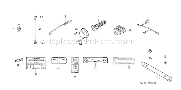 Honda GX200U (Type HX26)(VIN# GCAJK-1000001) Small Engine Page O Diagram