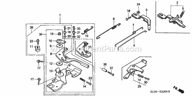 Honda GX200 (Type HX)(VIN# GCAE-1000001-1899999) Small Engine Page O Diagram