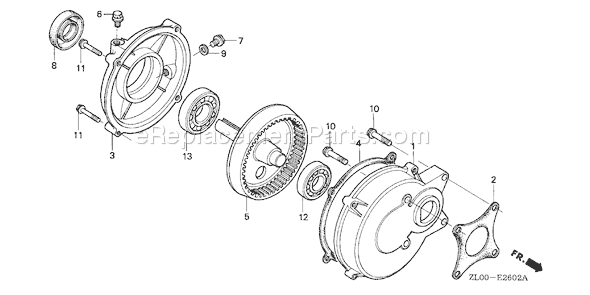 Honda GX200 (Type HX)(VIN# GCAE-1000001-1899999) Small Engine Page Q Diagram