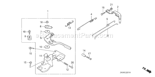 Honda GX200 (Type HX/A)(VIN# GCAE-1900001) Small Engine Page D Diagram