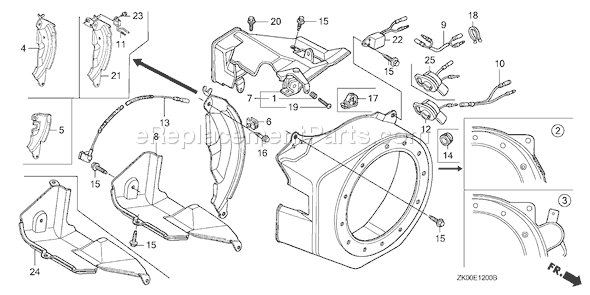 Honda GX200 (Type HX/A)(VIN# GCAE-1900001) Small Engine Page I Diagram