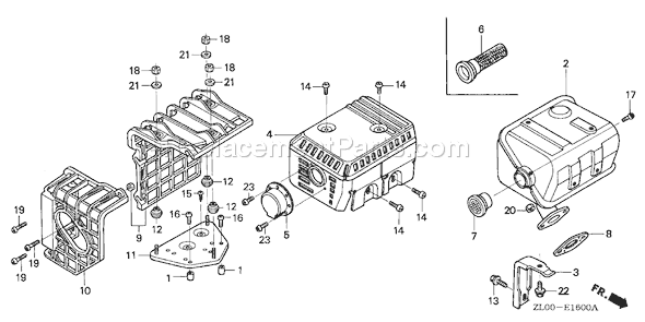 Honda GX200 (Type QX2)(VIN# GCAE-1000001-1899999) Small Engine Page N Diagram