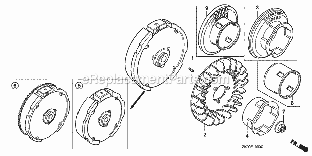 Honda GX200 (Type QXB2/A)(VIN# GCAE-1900001-8999999) Small Engine Page N Diagram