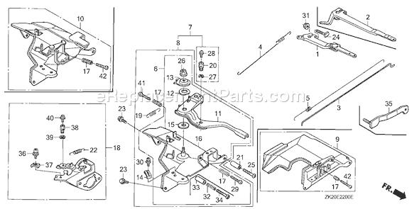 Honda GX240K1 (Type ED2)(VIN# GC04-3000001-4399999) Small Engine Page E Diagram