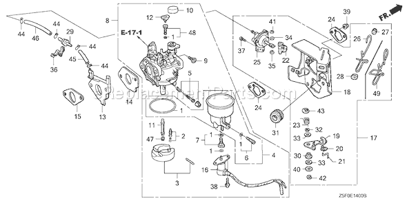 Honda GX240U1 (Type ED2)(VIN# GCAKK-1000001) Small Engine Page D Diagram