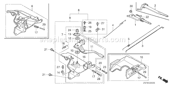 Honda GX240U1 (Type EN2)(VIN# GCAKK-1000001) Small Engine Page E Diagram