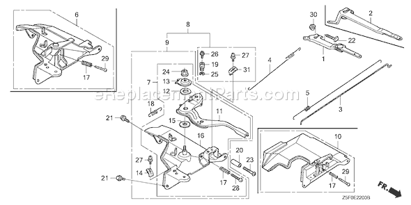 Honda GX240U1 (Type QXB7)(VIN# GCAKK-1000001) Small Engine Page D Diagram