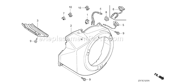 Honda GX240U1 (Type QXB7)(VIN# GCAKK-1000001) Small Engine Page I Diagram