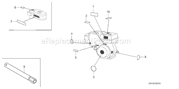 Honda GX240U1 (Type QXB9)(VIN# GCAKK-1000001) Small Engine Page M Diagram