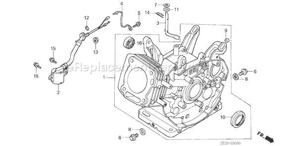 Honda GX240 (Type PA)(VIN# GC04-1000001-1528199) Small Engine Page F Diagram