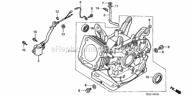 Honda GX240 (Type QAE0)(VIN# GC04-1000001-1528199) Small Engine Page B Diagram