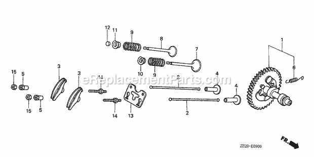 Honda GX240 (Type QAS)(VIN# GC04-1000001-1528199) Small Engine Page F Diagram