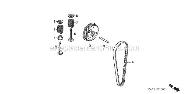 Honda GX25N (Type TZ3)(VIN# GCAVK-1000001-9999999) Small Engine Page C Diagram