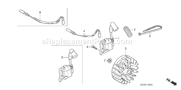 Honda GX25 (Type TA)(VIN# GCAAM-1000001-1199999) Small Engine Page G Diagram