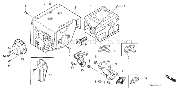 Honda GX270UT (Type VXB7)(VIN# GCAJT-1000001) Small Engine Page N Diagram