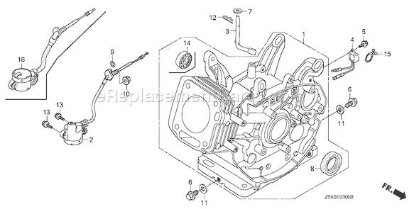 Honda GX270UT (Type VXQ4)(VIN# GCAJT-1000001) Small Engine Page G Diagram