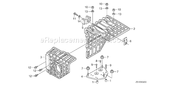 Honda GX270U (Type VXB9)(VIN# GCALK-1000001) Small Engine Page O Diagram