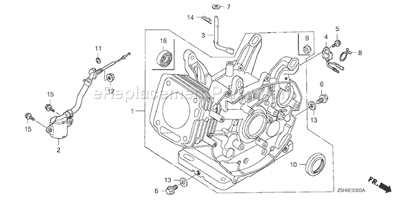 Honda GX270U (Type VXB9)(VIN# GCALK-1000001) Small Engine Page G Diagram