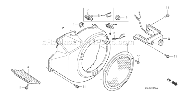 Honda GX270U (Type VXB9)(VIN# GCALK-1000001) Small Engine Page I Diagram