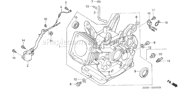 Honda GX270 (Type VMA4)(VIN# GCAB-2000001-9999999) Small Engine Page G Diagram