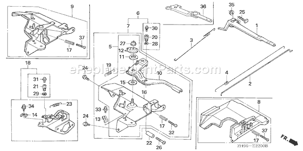 Honda GX270 (Type VPX5)(VIN# GCAB-2000001-9999999) Small Engine Page D Diagram