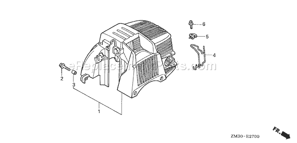 Honda GX31 (Type SA5)(VIN# GCAG-1000001-2099999) Small Engine Page E Diagram